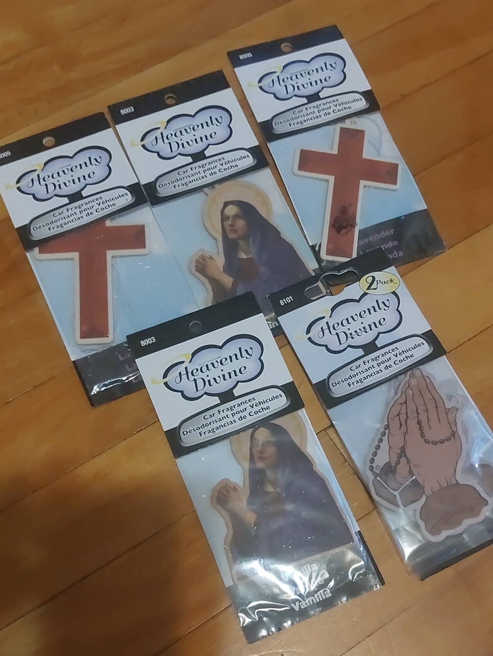 Lot 6 Heavenly Divine Car Air Fresheners Lavender Coconut Vanilla Religous
